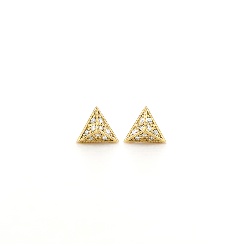 Diamond Triangle Studs