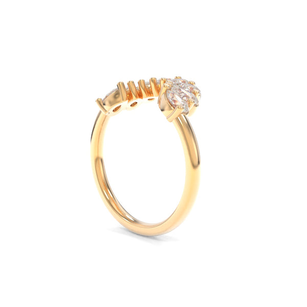 Buy Studded Heart Ring| Made with BIS Hallmarked Gold | Starkle