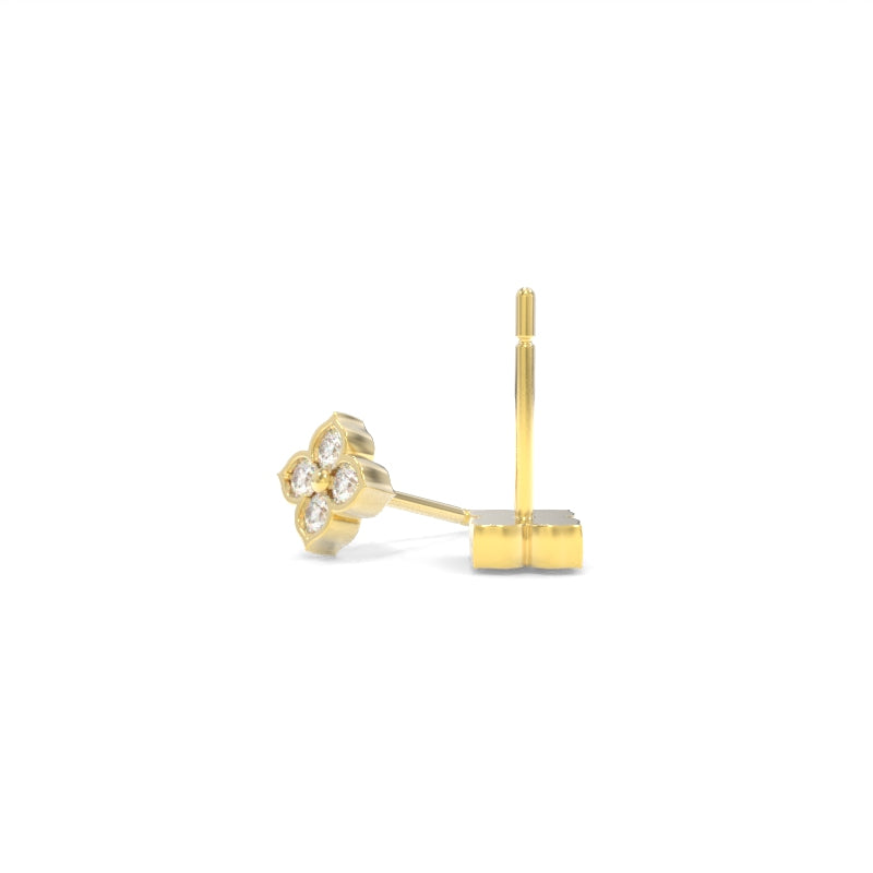 Floral Diamond Studs