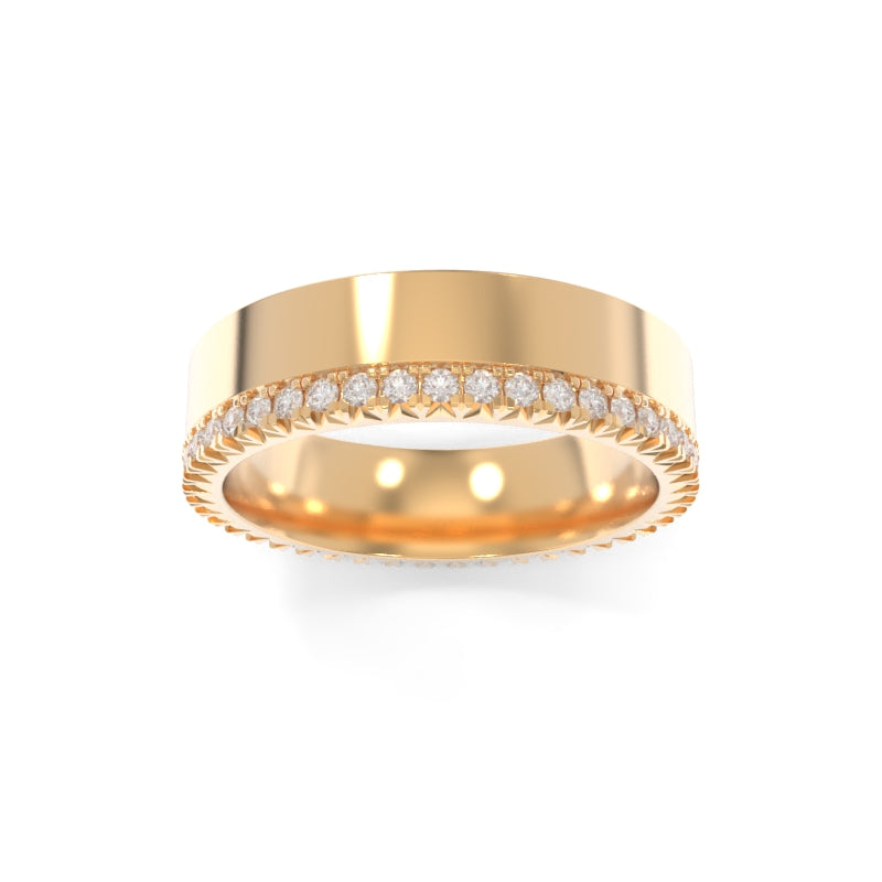 French Set Diamond Band 6mm