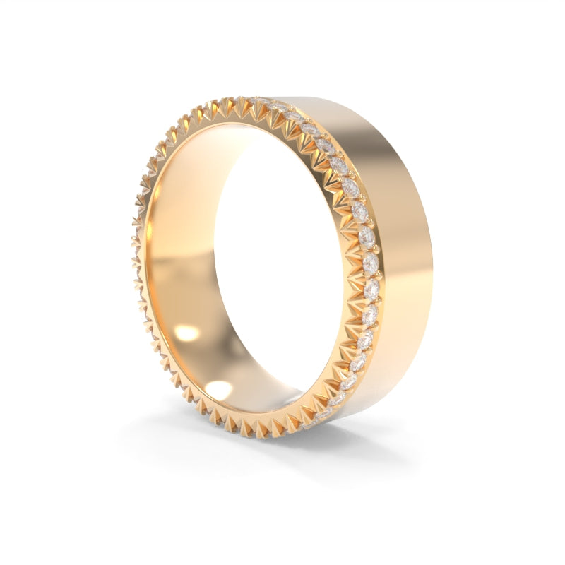 French Set Diamond Band 7mm