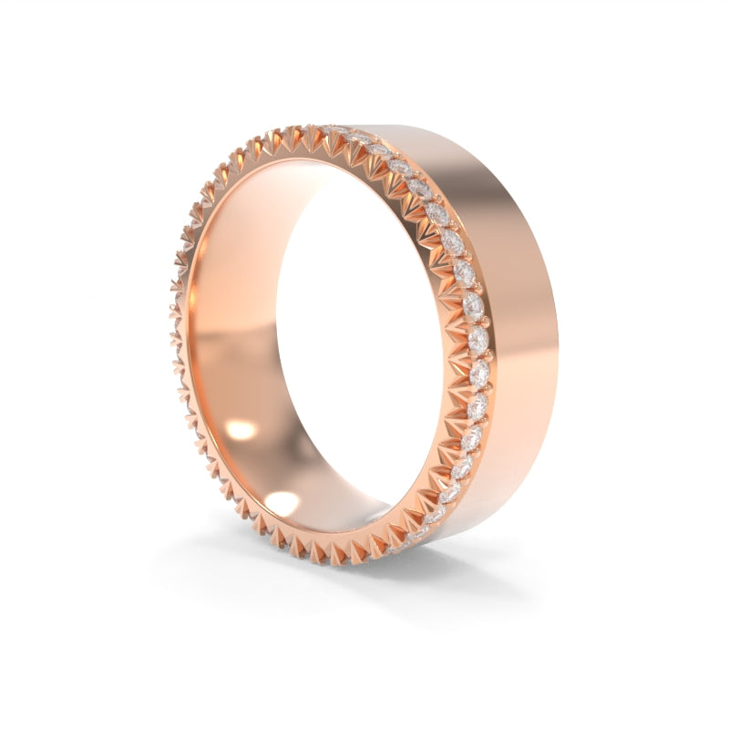 French Set Diamond Band 7mm