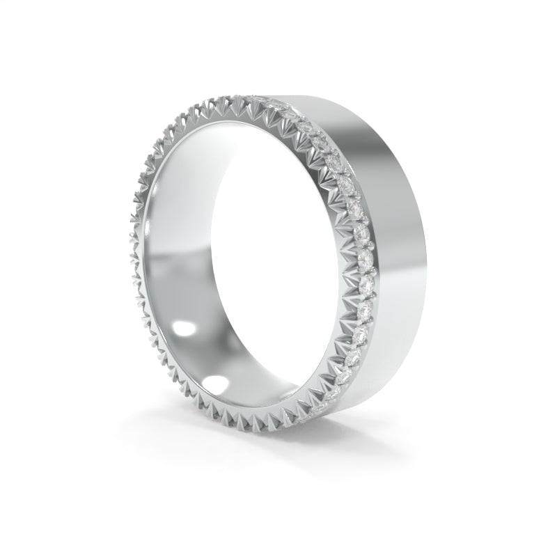 French Set Diamond Band 7mm