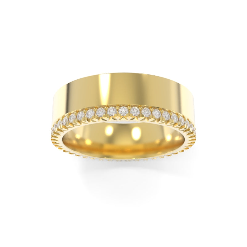 French Set Diamond Band 7mm