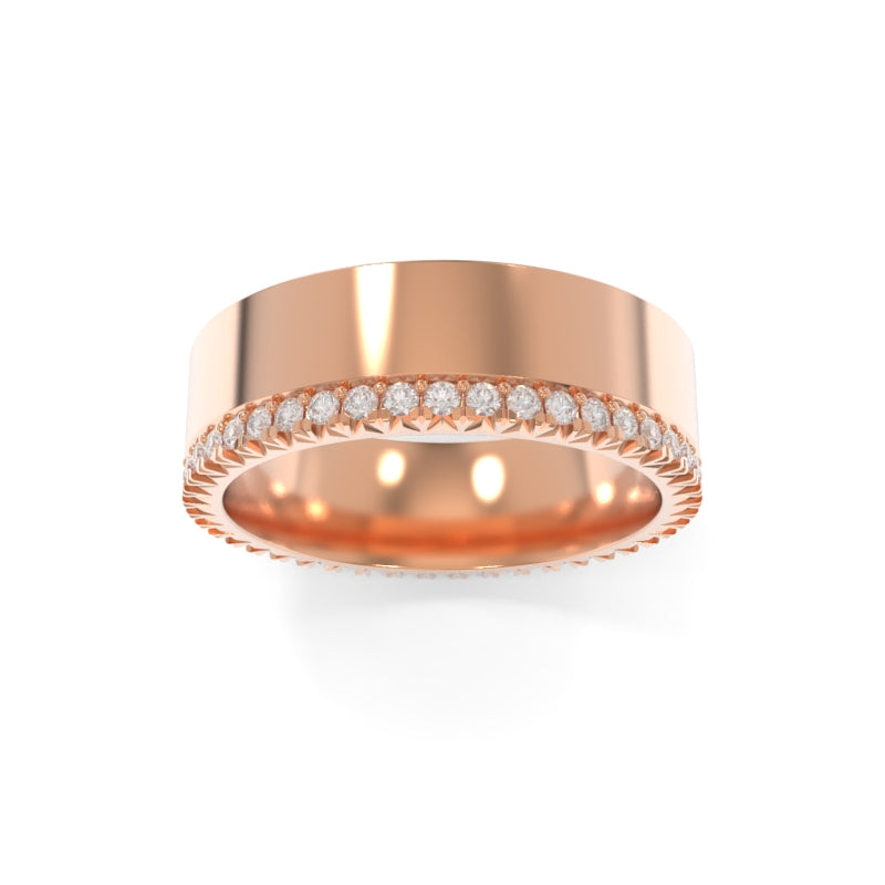 French Set Diamond Band 7mm