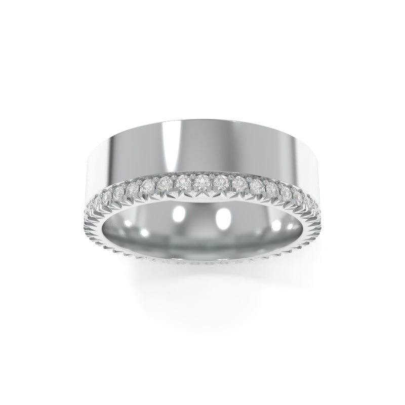 French Set Diamond Band 7mm