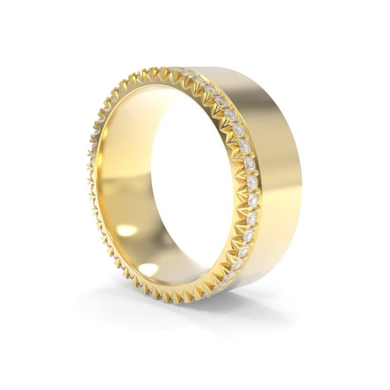 French Set Diamond Band 8mm