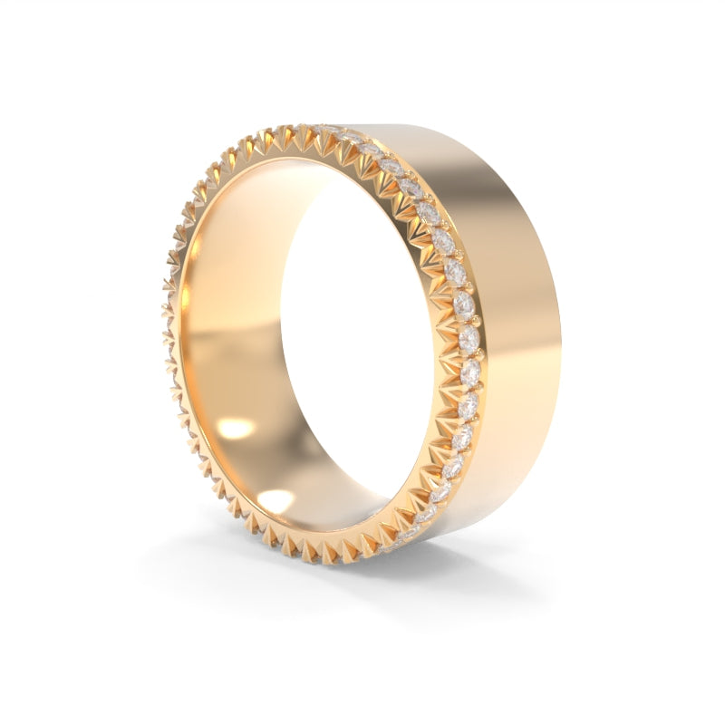 French Set Diamond Band 8mm