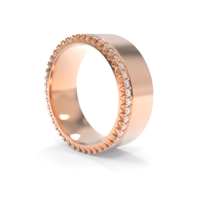 French Set Diamond Band 8mm