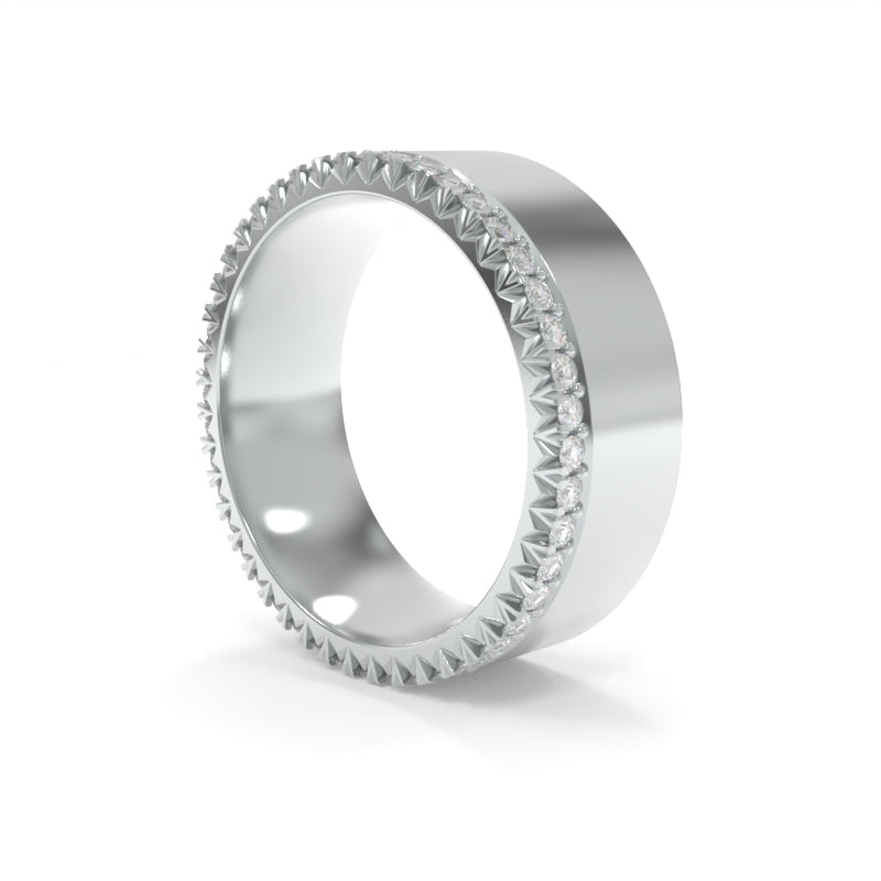 French Set Diamond Band 8mm