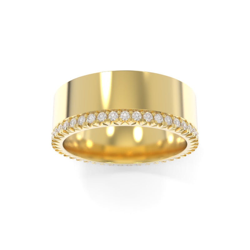 French Set Diamond Band 8mm