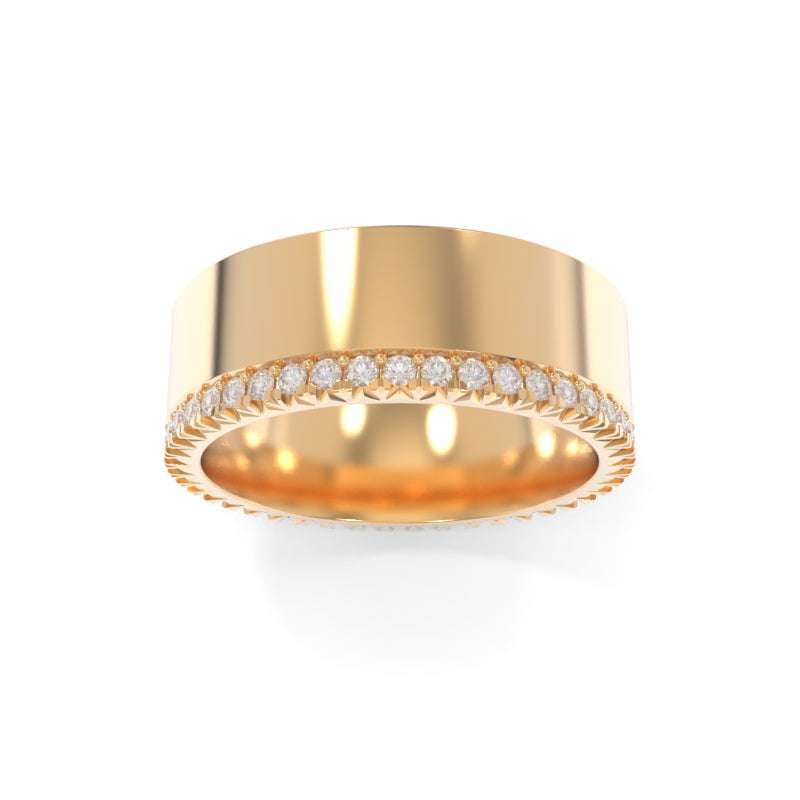 French Set Diamond Band 8mm