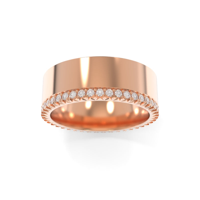 French Set Diamond Band 8mm