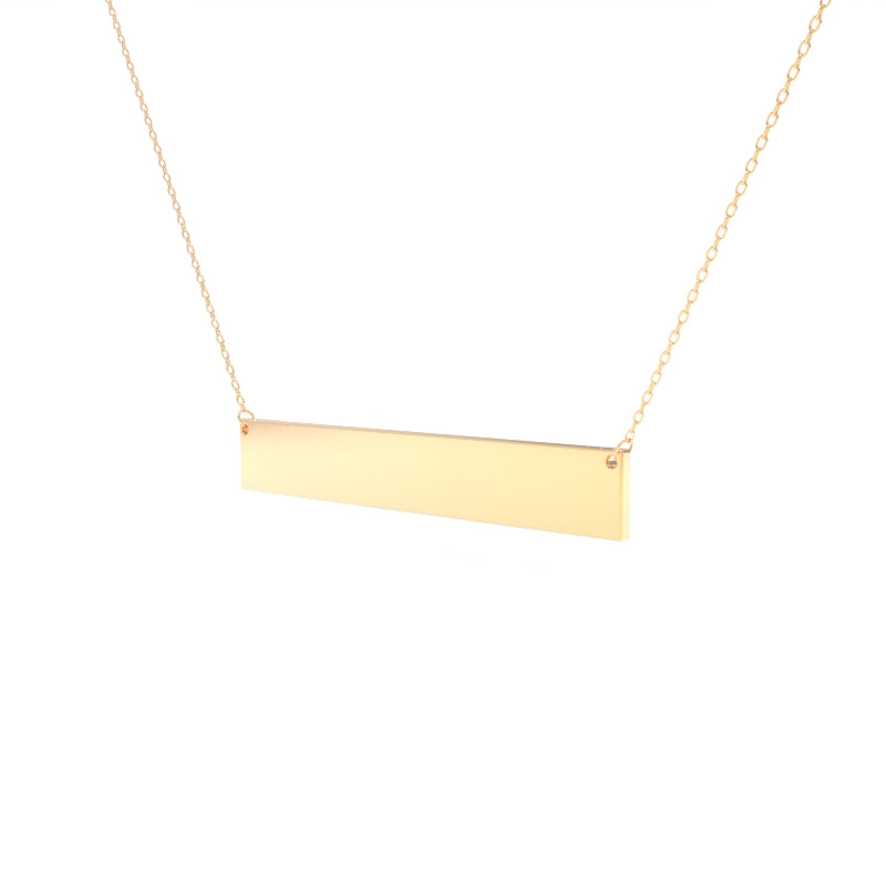 Gold Bar Necklace - 18K Champagne Gold