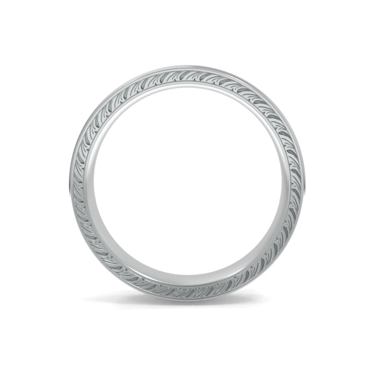 Inverted Bevel Engraved Band 5.00mm