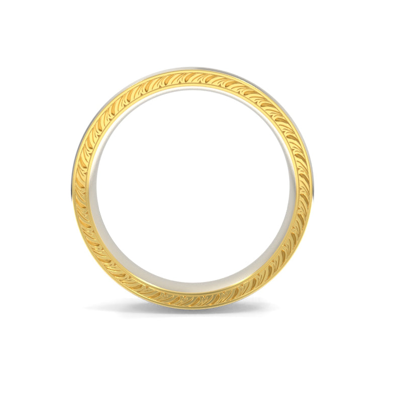 Inverted Bevel Engraved Band 5.00mm
