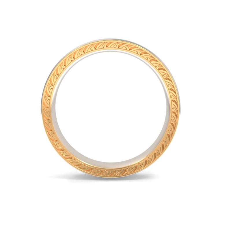 Inverted Bevel Engraved Band 7.00mm