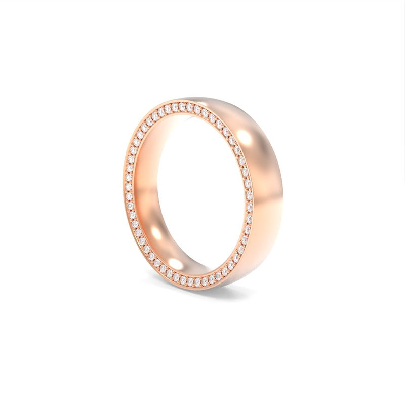 Inverted Bevel White Diamond Band