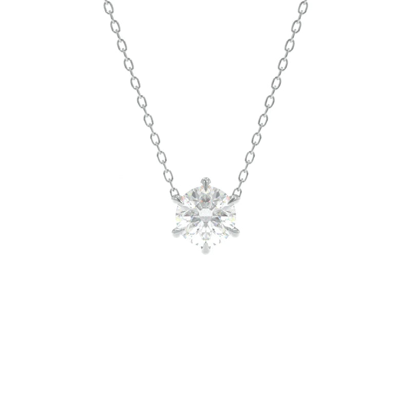 Jennie Necklace 0.50ctw Round Lab Grown Diamond - 18K White Gold