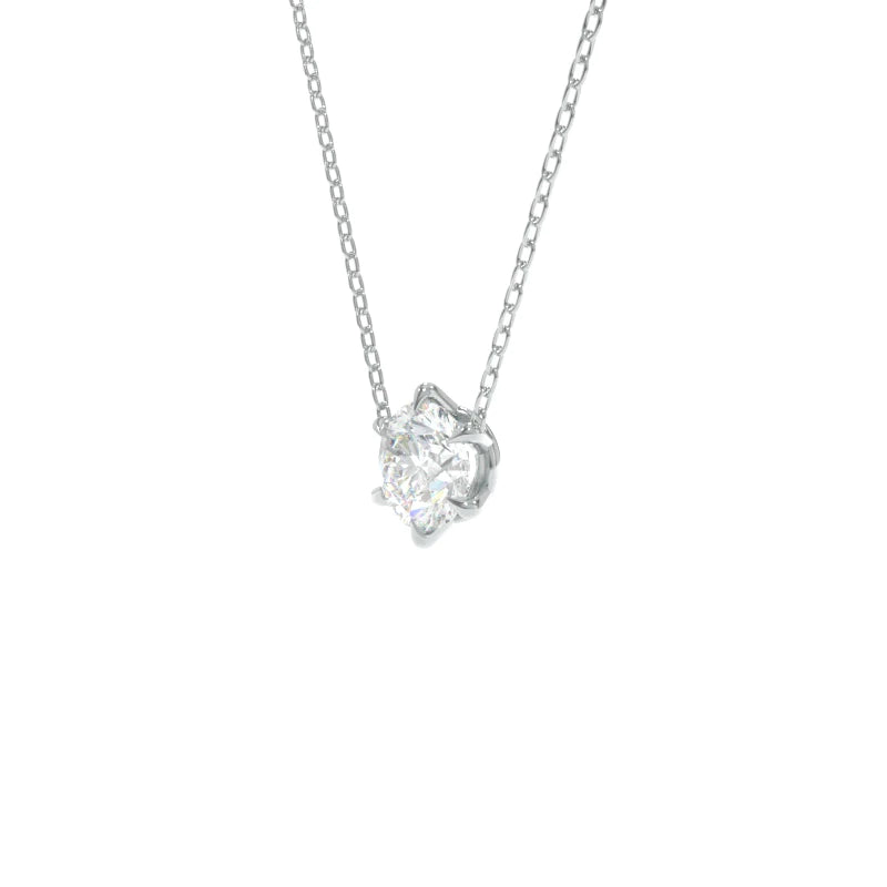 Jennie Necklace 0.50ctw Round Lab Grown Diamond - 18K White Gold