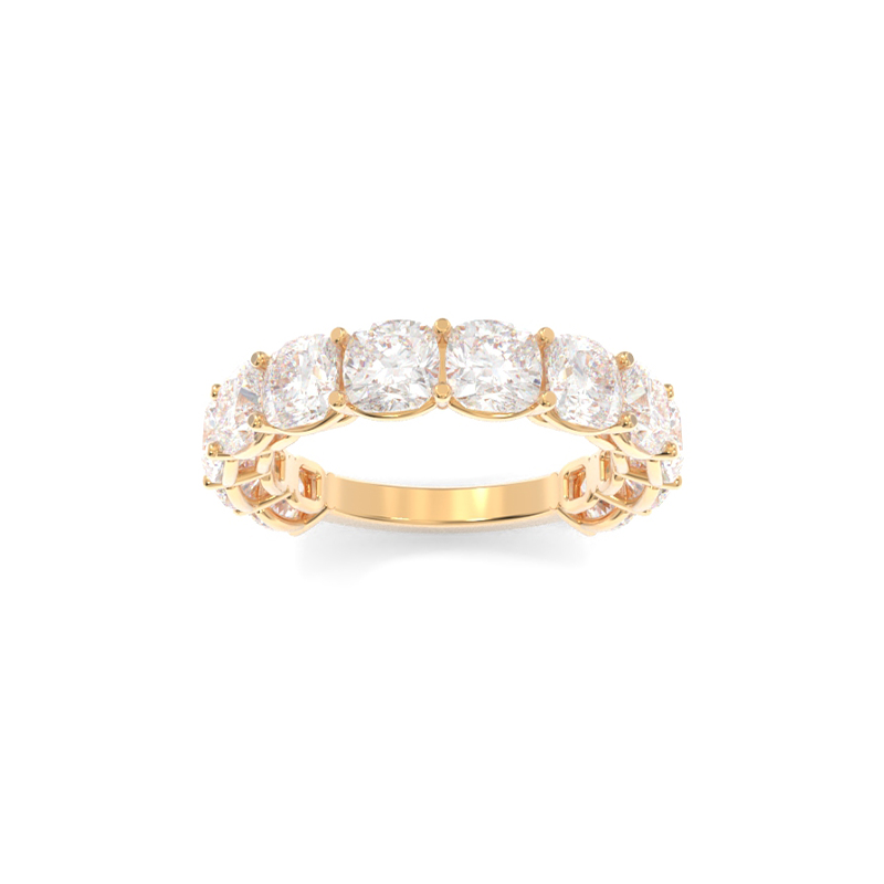 Maya Cushion Band Lab Grown Diamond - 18k Champagne Gold