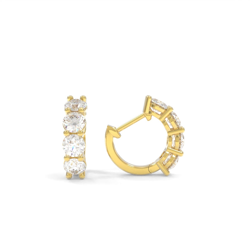 Maya Huggies - 18k Yellow Gold