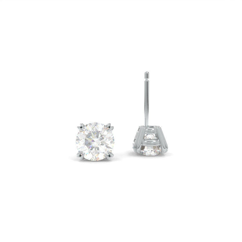 Rachel Studs Round Moissanite