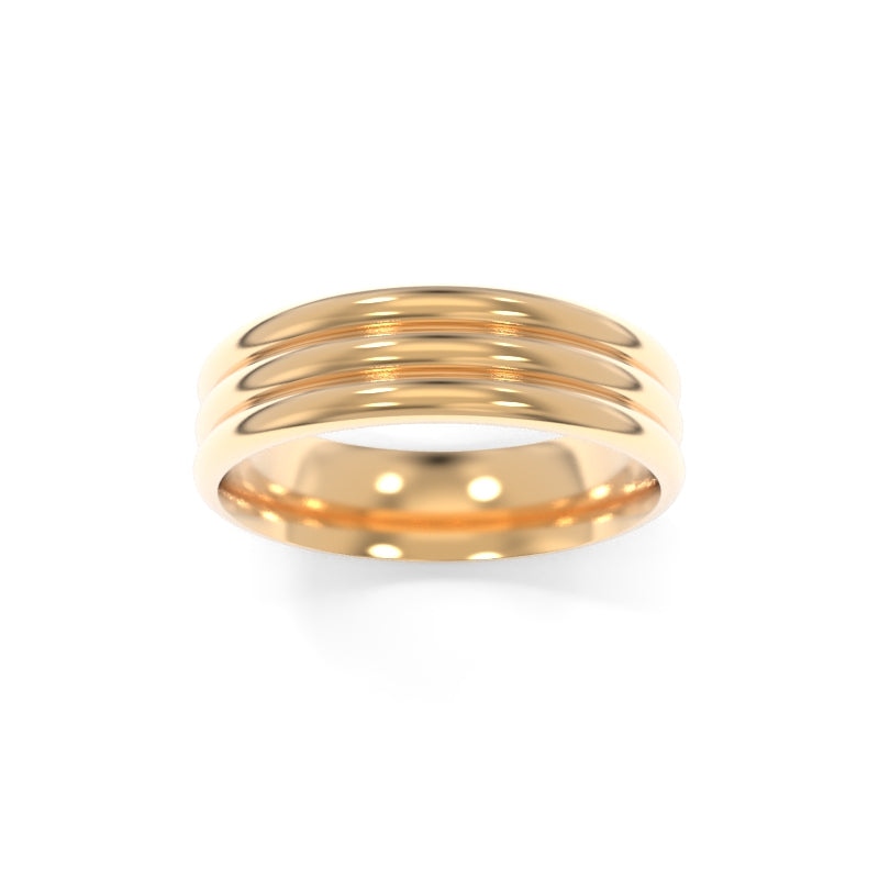 Ribbed Band Three Row