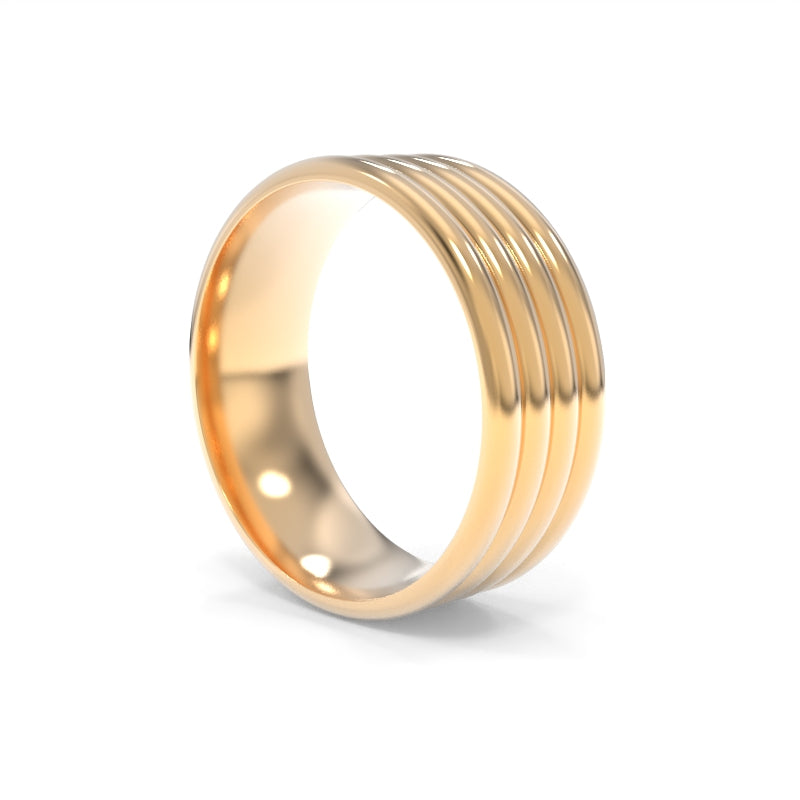 Ribbed Band Four Row