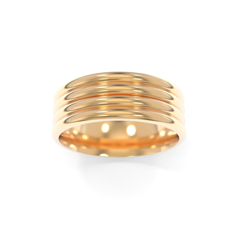 Ribbed Band Four Row