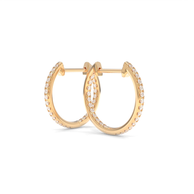 In And Out Diamond Hoops