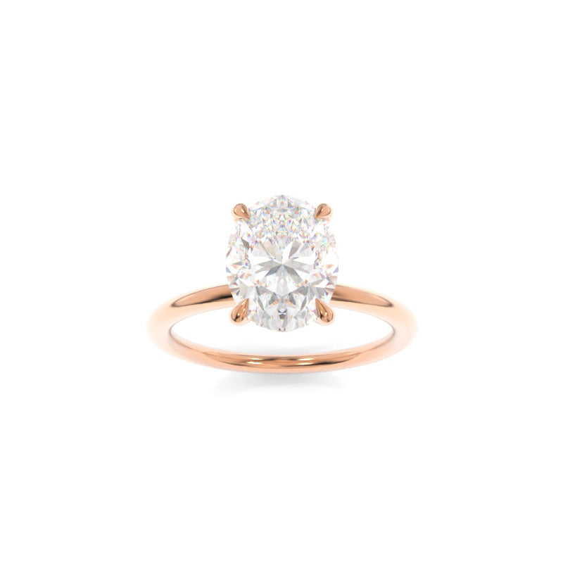Tara Solitaire Oval Ring - Diamond or Moissanite | The True Gem