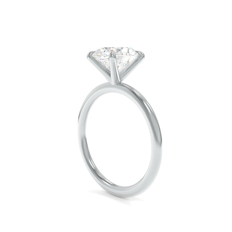 Tara Solitaire Oval Ring - Diamond or Moissanite | The True Gem