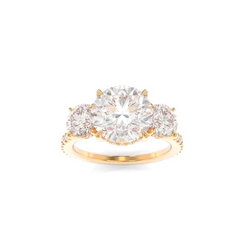 Taylor Three Stone Ring Round