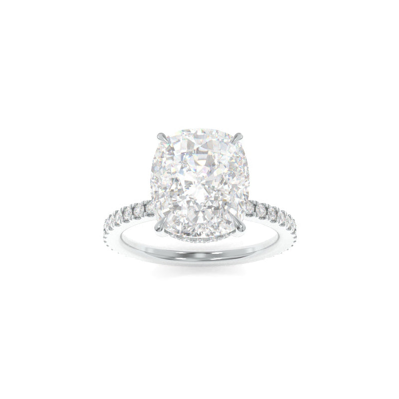 2.5 Ctw Solitaire Cushion-Cut Engagement Ring in 18K Gold – Luxe VVS  Jewelers