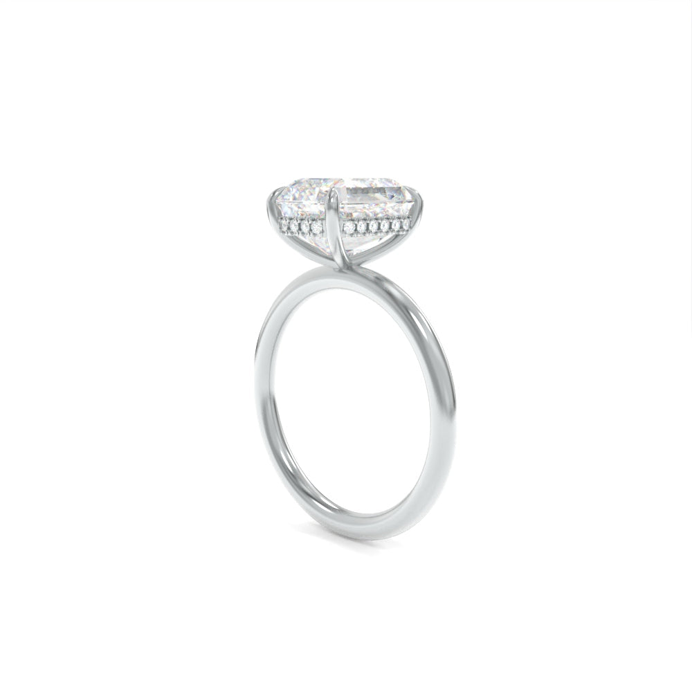 Taylor Solitaire - 9x7mm Emerald TTG Moissanite