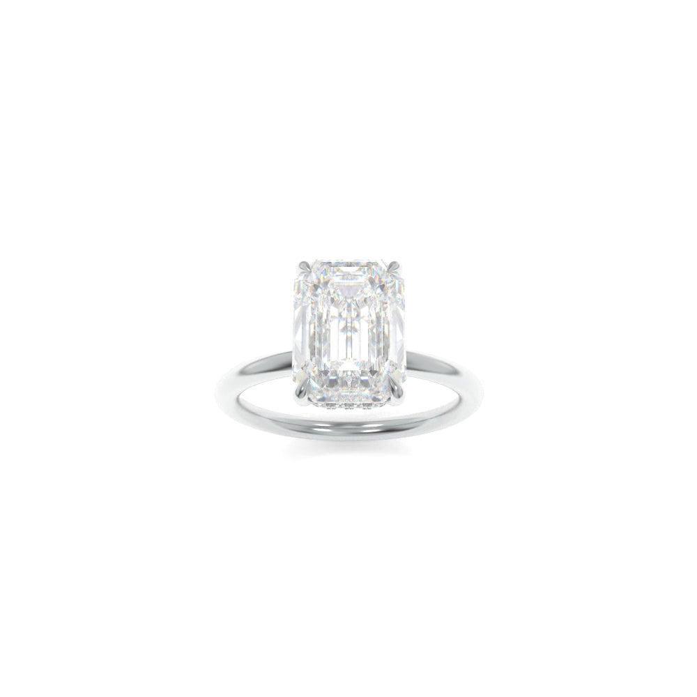 Taylor Solitaire - 9x7mm Emerald TTG Moissanite