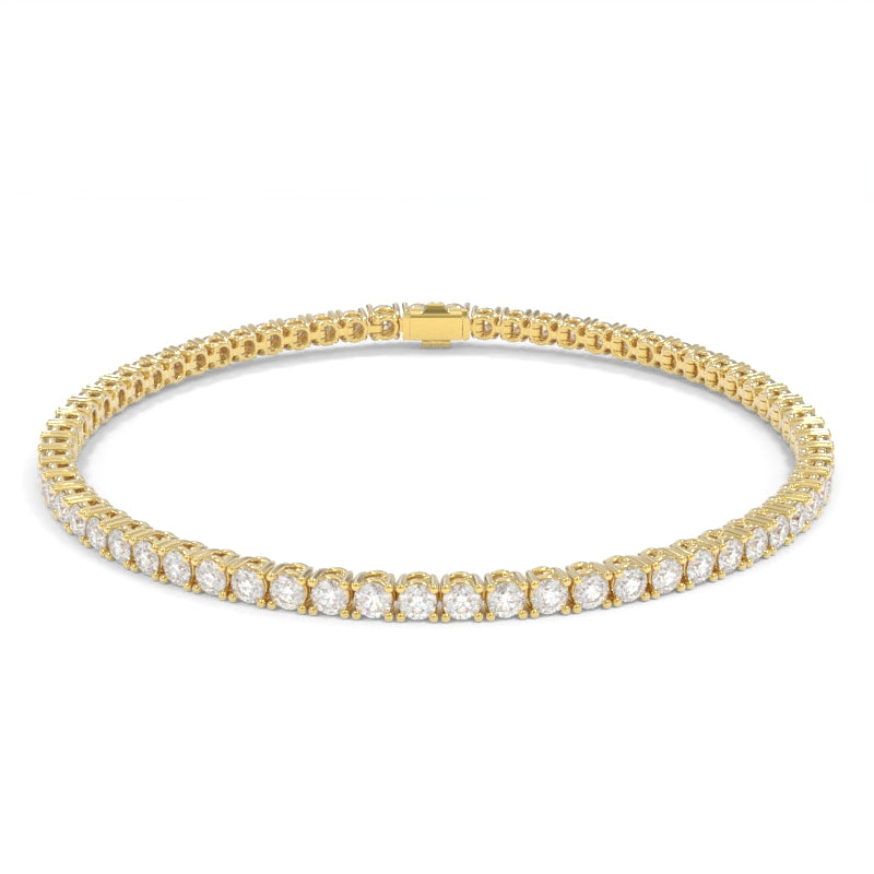 Tennis Bracelet Lab Grown Diamond 18k Gold The True Gem