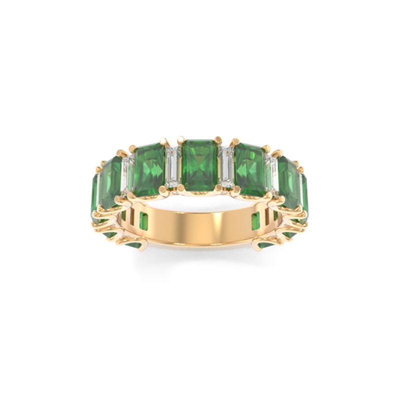 Whitney Radiant Band - Lab Grown Colored Gemstones