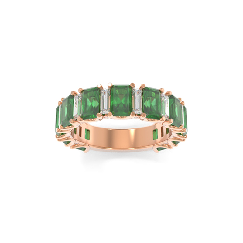 Whitney Radiant Band - Lab Grown Colored Gemstones