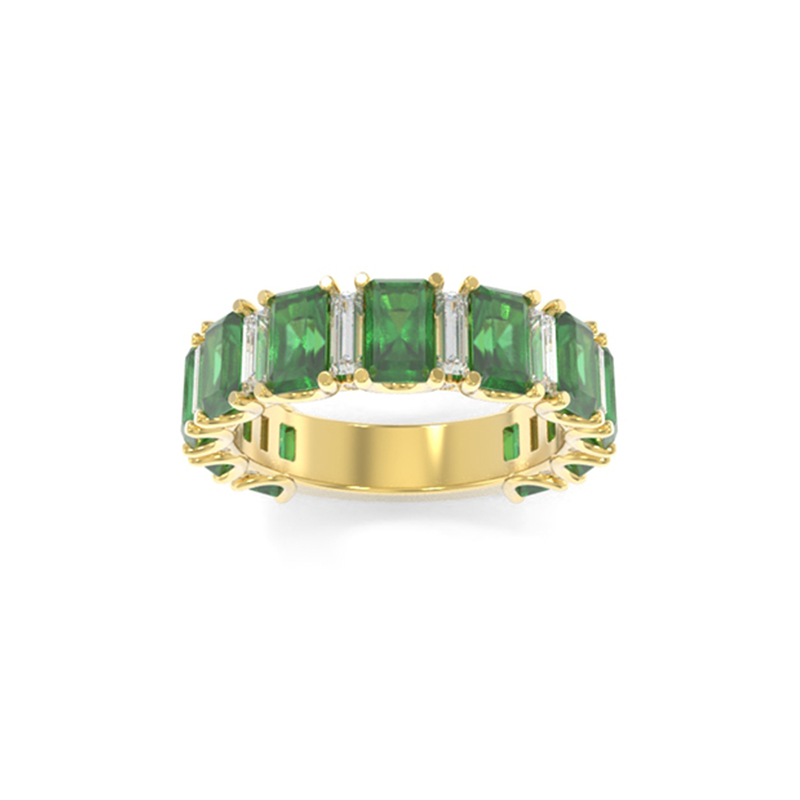 Whitney Radiant Band - Lab Grown Colored Gemstones