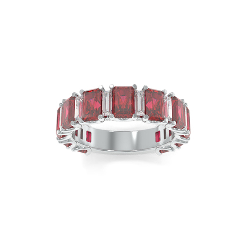 Whitney Radiant Band - Lab Grown Colored Gemstones